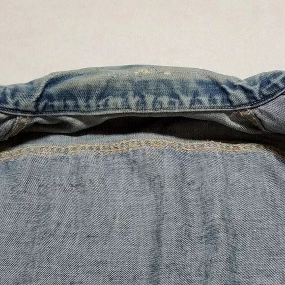 1960s Vintage Lee Sanforized 101-J USA Union Made Distressed Denim Jacket - Picture 11 of 16
